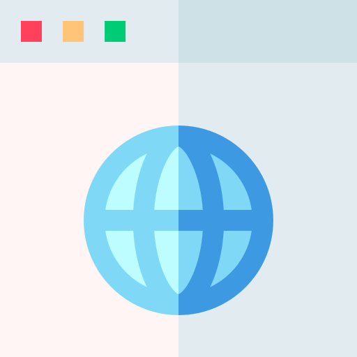 web Basic Straight Flat icoon