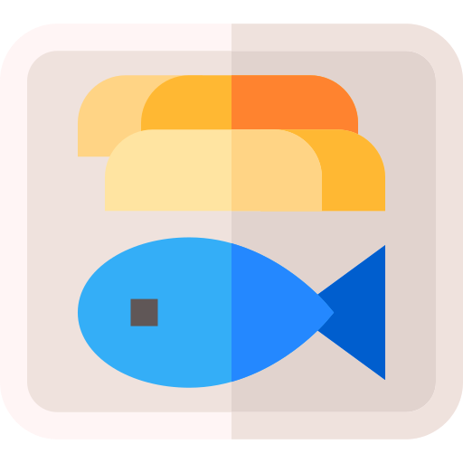pesce e patatine Basic Straight Flat icona