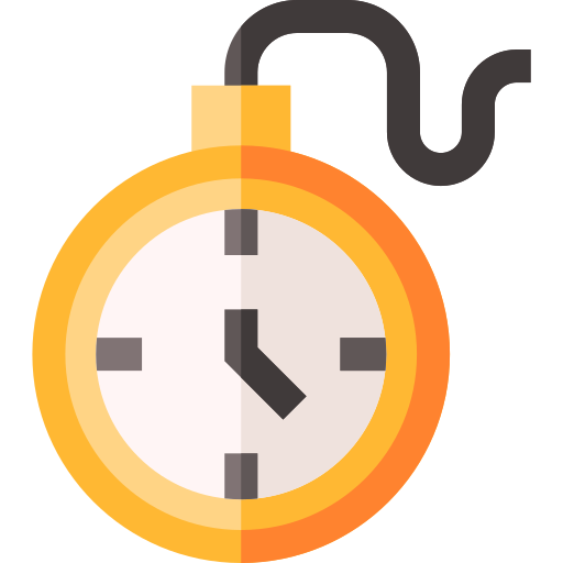 Pocket watch Basic Straight Flat icon