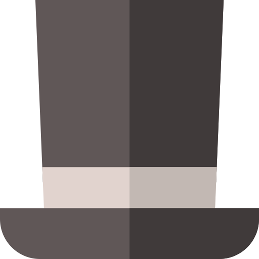 sombrero de copa Basic Straight Flat icono