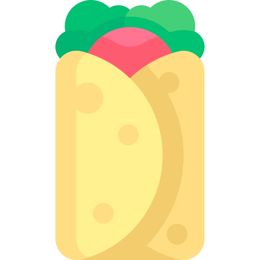burrito Kawaii Flat icono