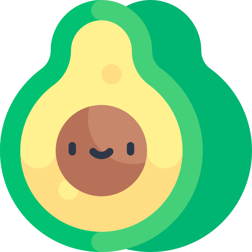 avocado Kawaii Flat icona