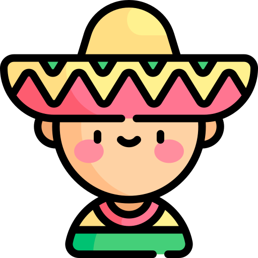 Мексиканский Kawaii Lineal color иконка