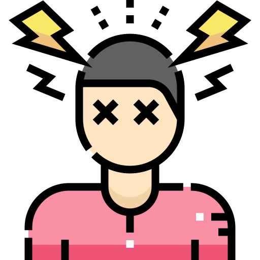 dolor de cabeza Detailed Straight Lineal color icono
