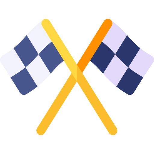 bandiera a scacchi Basic Rounded Flat icona
