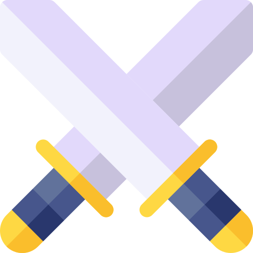 Épées Basic Rounded Flat Icône