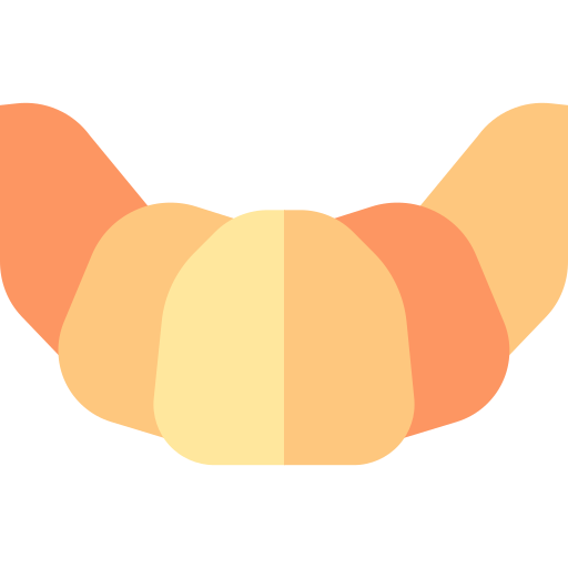 croissant Basic Straight Flat icoon
