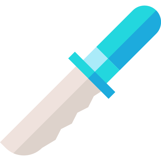 Knife Basic Straight Flat icon