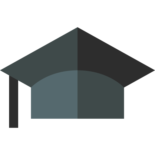 Mortarboard Basic Straight Flat icon