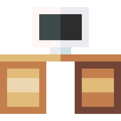 bureau Basic Straight Flat icoon