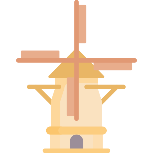 kinderdijk windmühlen Special Flat icon