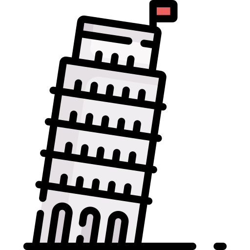 torre pendente di pisa Special Lineal color icona