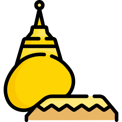 pagoda di kyaiktiyo Special Lineal color icona