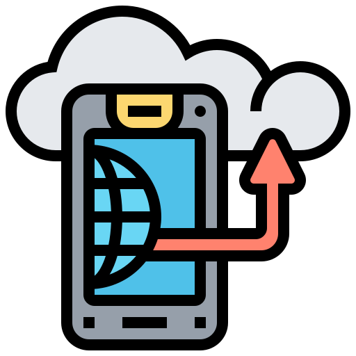 Cloud upload Meticulous Lineal Color icon