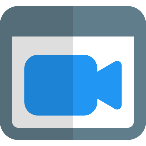 video-oproep Pixel Perfect Flat icoon