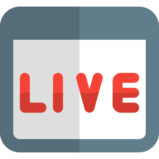 Live streaming Pixel Perfect Flat icon