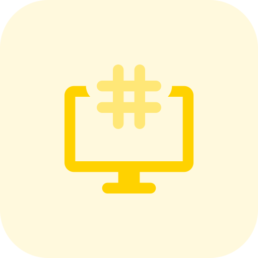 hashtag Pixel Perfect Tritone icoon