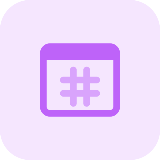 hashtag Pixel Perfect Tritone icoon