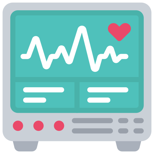 Heart rate monitor Juicy Fish Flat icon