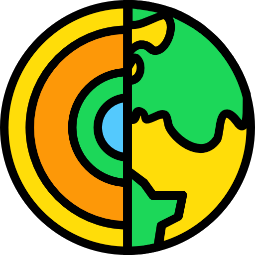 planeet aarde Basic Miscellany Yellow icoon