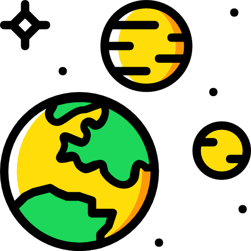 układ słoneczny Basic Miscellany Yellow ikona