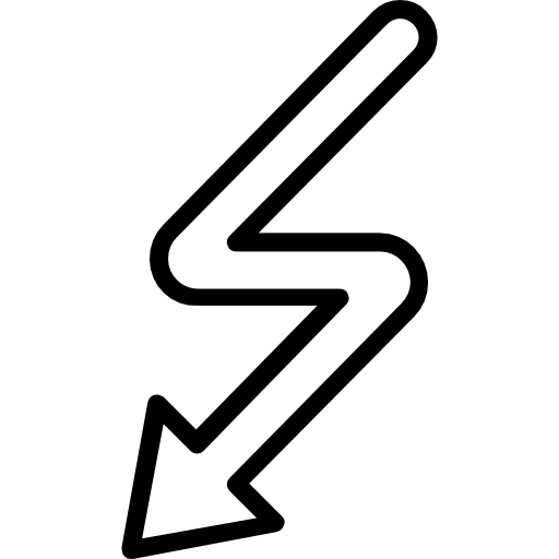 freccia curva Basic Miscellany Lineal icona