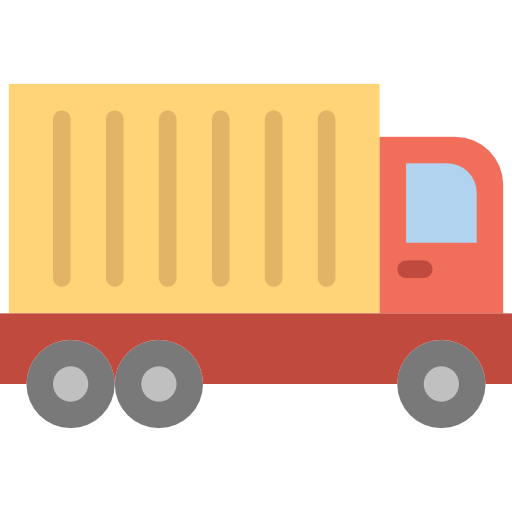ciężarówka dostawcza Basic Miscellany Flat ikona