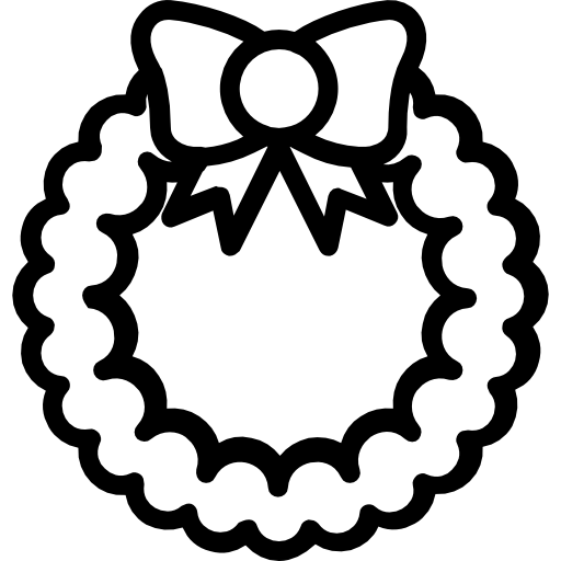 corona de navidad Basic Miscellany Lineal icono