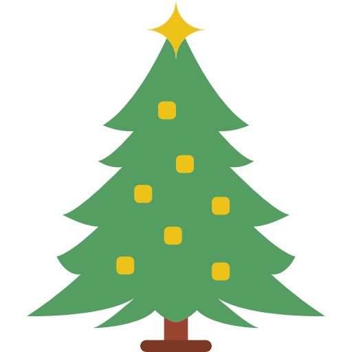 drzewko świąteczne Basic Miscellany Flat ikona