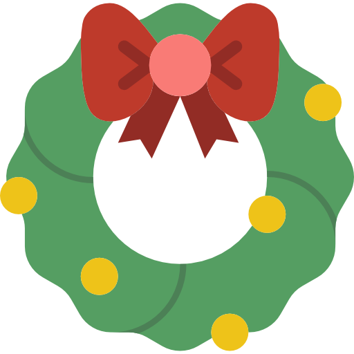 wieniec bożonarodzeniowy Basic Miscellany Flat ikona