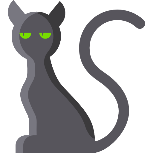 chat noir Special Flat Icône