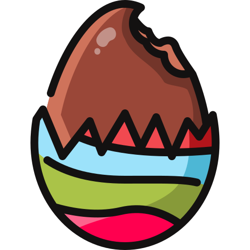 Шоколадное яйцо Generic Outline Color иконка