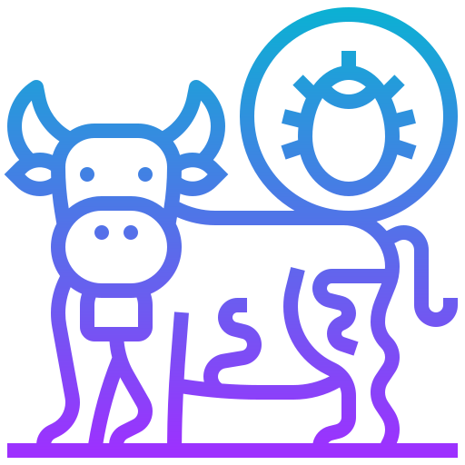 Cow Meticulous Gradient icon