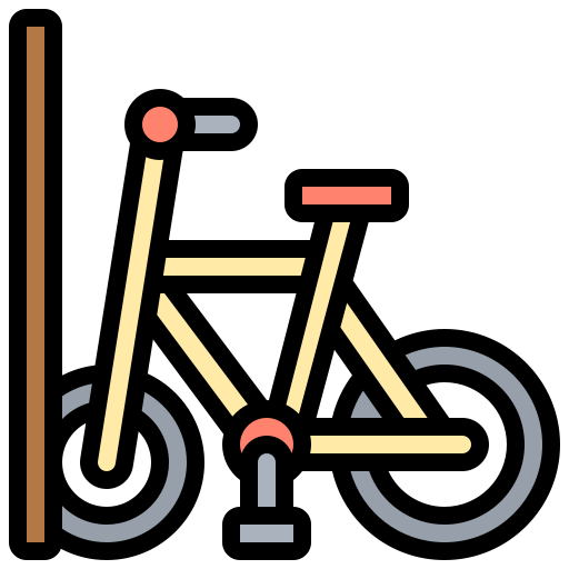 fietsenstalling Meticulous Lineal Color icoon