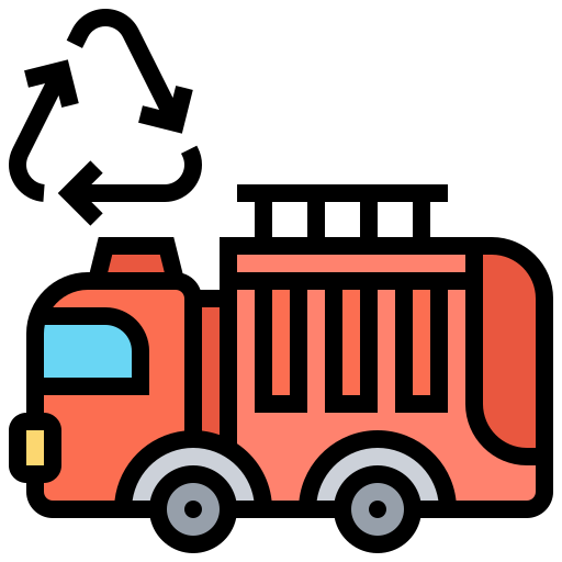 Garbage truck Meticulous Lineal Color icon