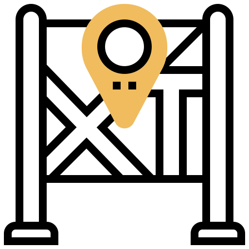 lokalizacja na mapie Meticulous Yellow shadow ikona