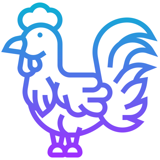 Chicken Meticulous Gradient icon