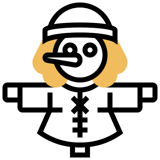 허수아비 Meticulous Yellow shadow icon