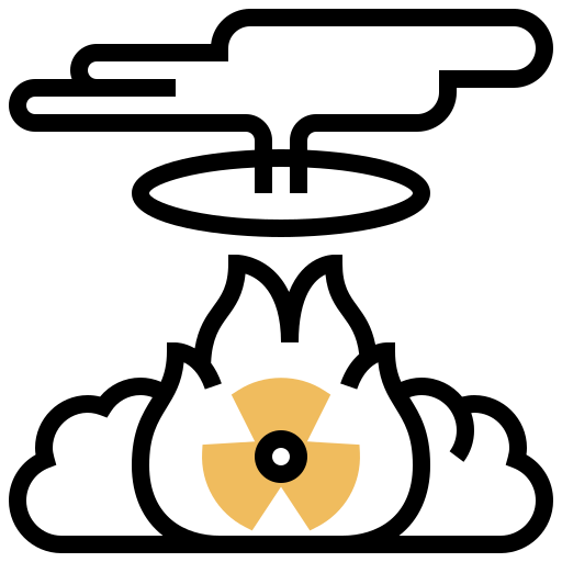 원자력 에너지 Meticulous Yellow shadow icon