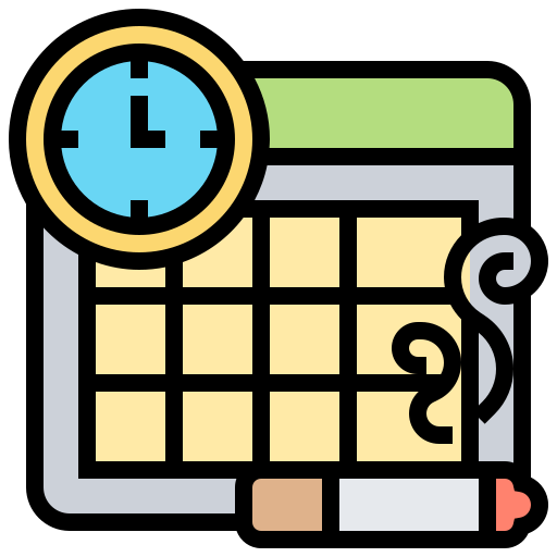 calendario Meticulous Lineal Color icono