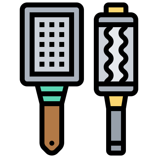 Hairbrush Meticulous Lineal Color icon
