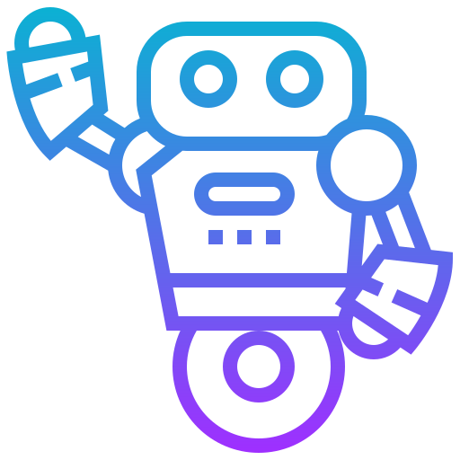 Robot Meticulous Gradient icon