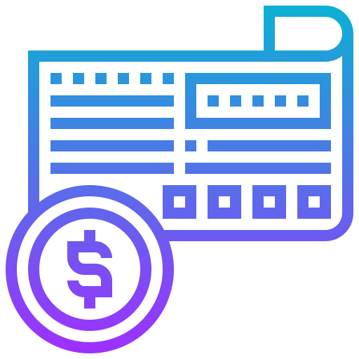 Receipt Meticulous Gradient icon