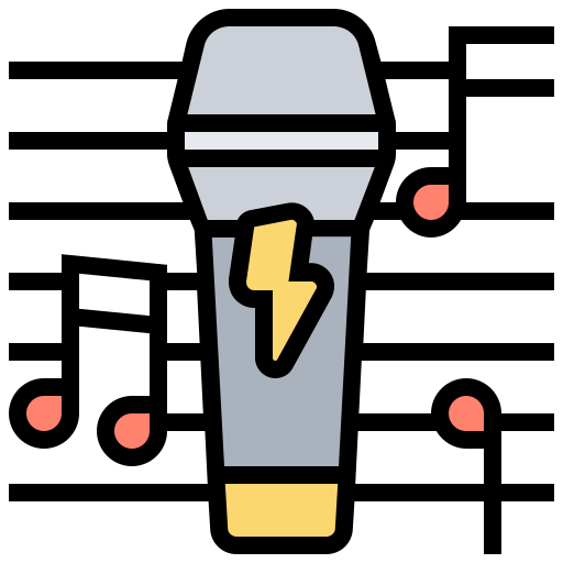 micrófono Meticulous Lineal Color icono