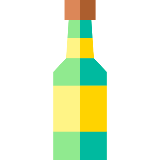 bottiglia di birra Basic Straight Flat icona