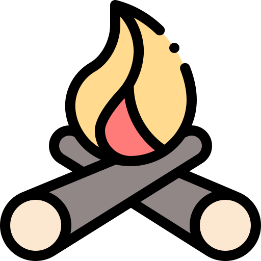 Bonfire Detailed Rounded Lineal color icon