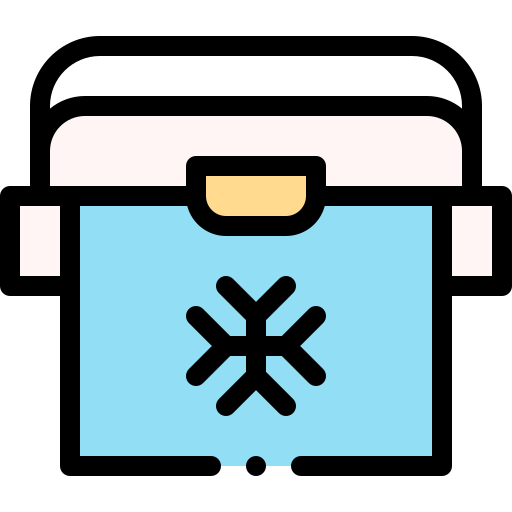 tragbarer kühlschrank Detailed Rounded Lineal color icon