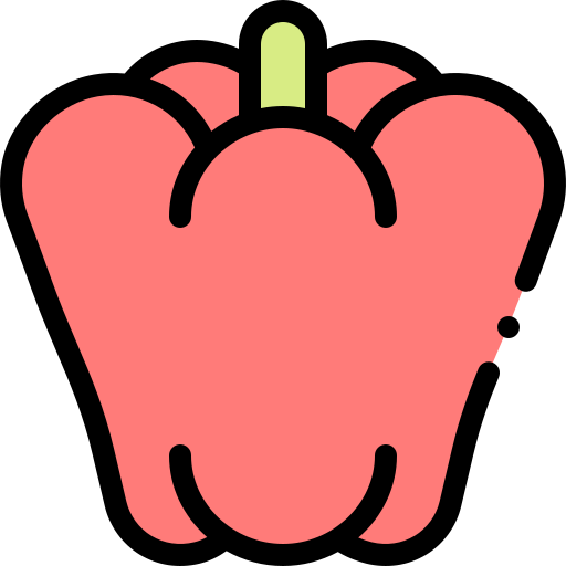 Bell pepper Detailed Rounded Lineal color icon
