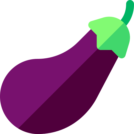 aubergine Basic Rounded Flat icoon