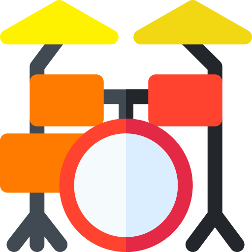 Drums Basic Rounded Flat icon